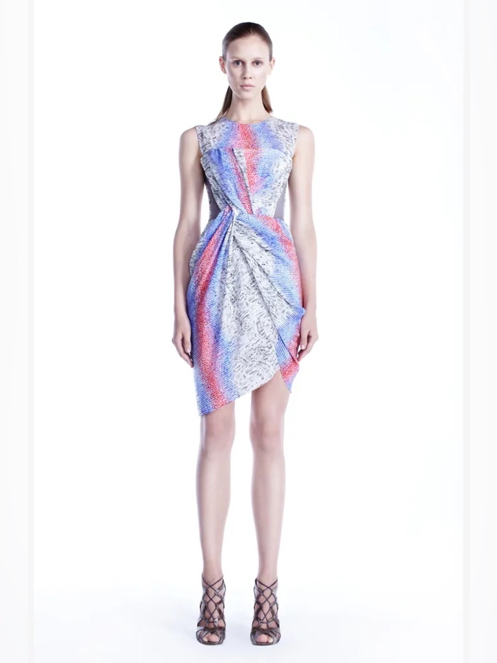 Peter Pilotto Abstract Print Silk Resort Collection Dress Size US 4